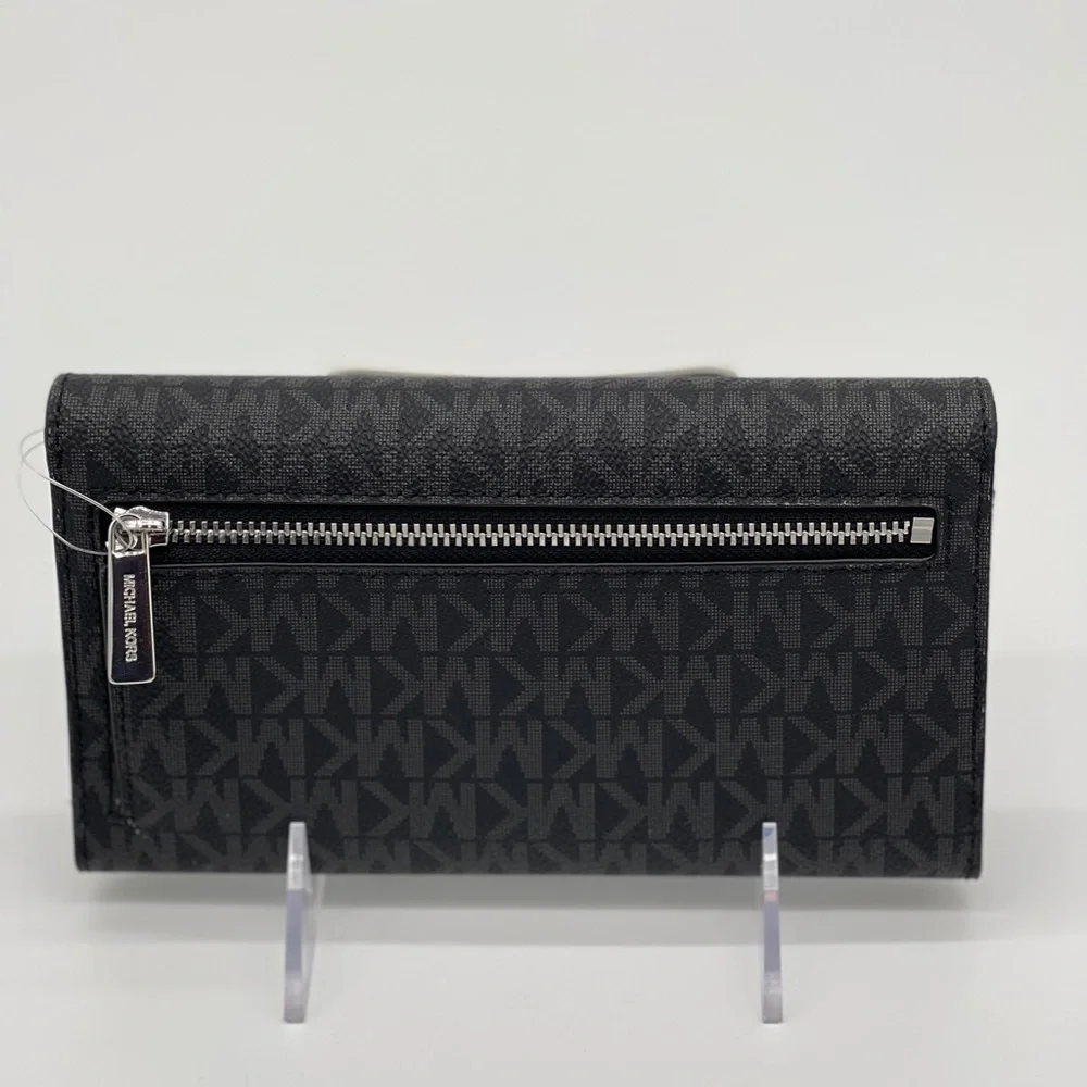 Michael Kors Jet Set Travel LG Trifold Blk…